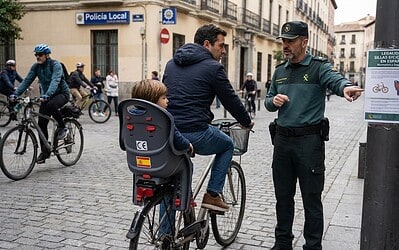 Legalidad sillas para bicicletas en España