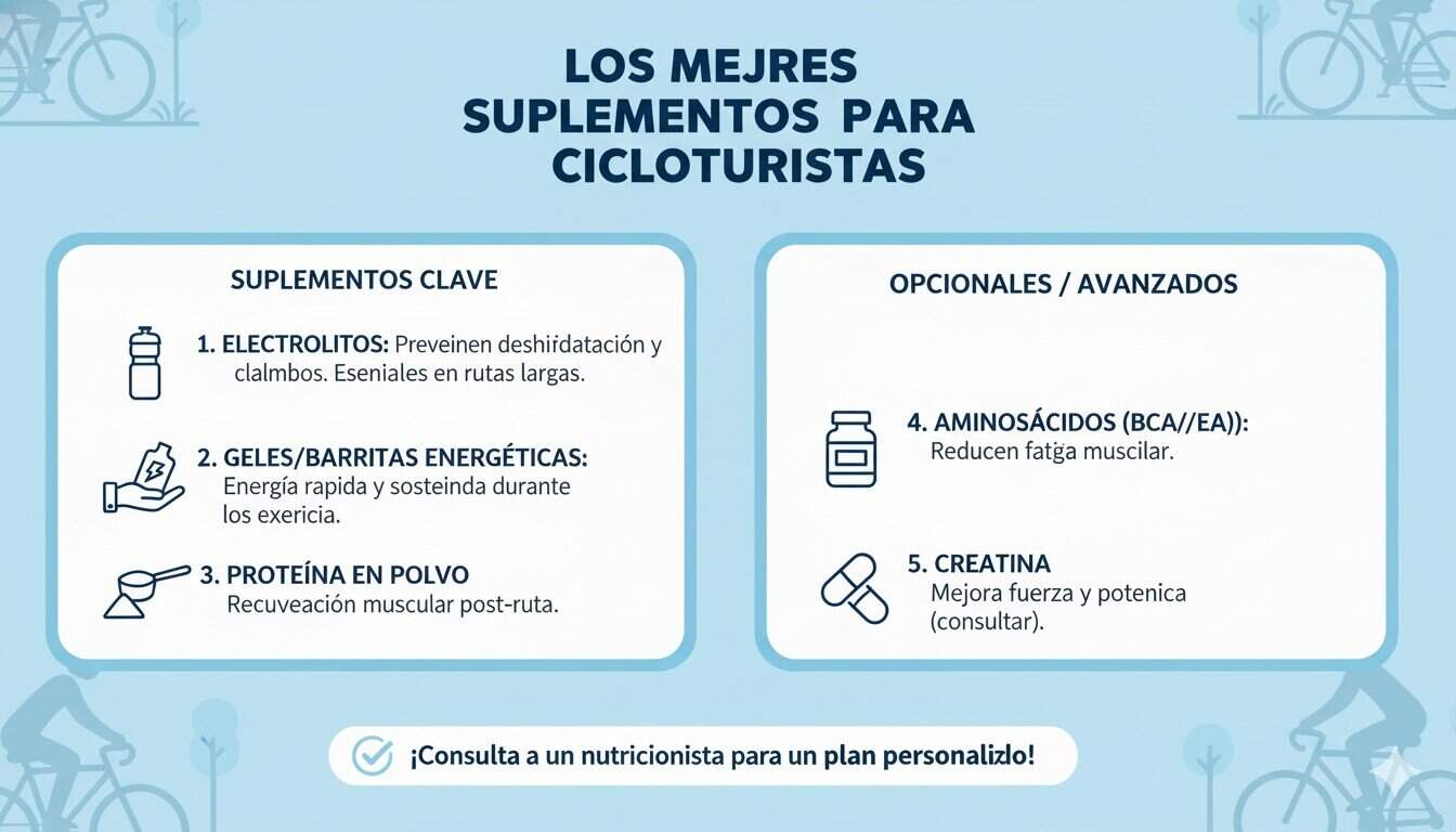 Los Mejores Suplementos para Cicloturistas