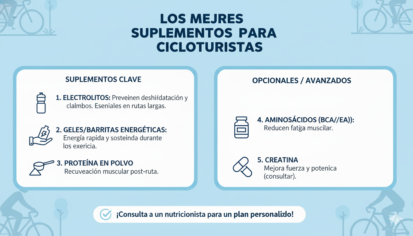 Los Mejores Suplementos para Cicloturistas