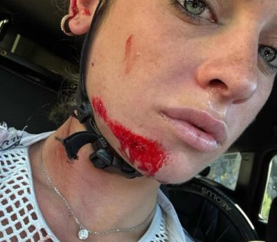 Letizia Paternoster sufre una fuerte caida