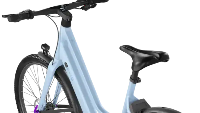 Stylish Step Through Ebike in Dreamy Blue Color Elegant Design 2048x2048