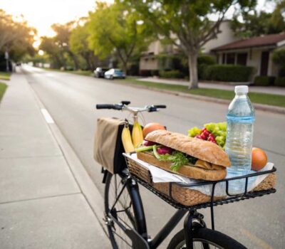 alimentaci n encima de la bicicleta