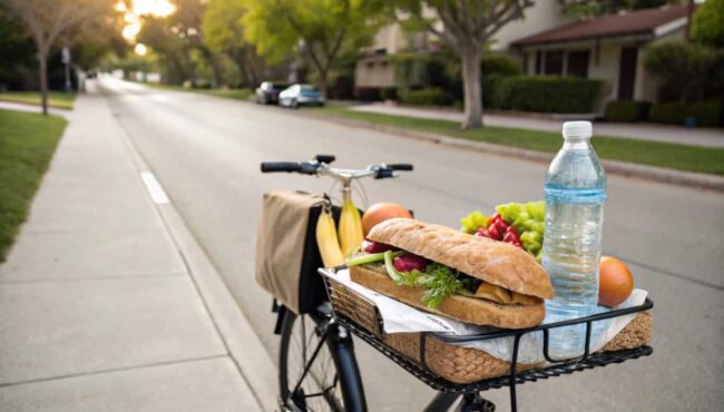 alimentaci n encima de la bicicleta