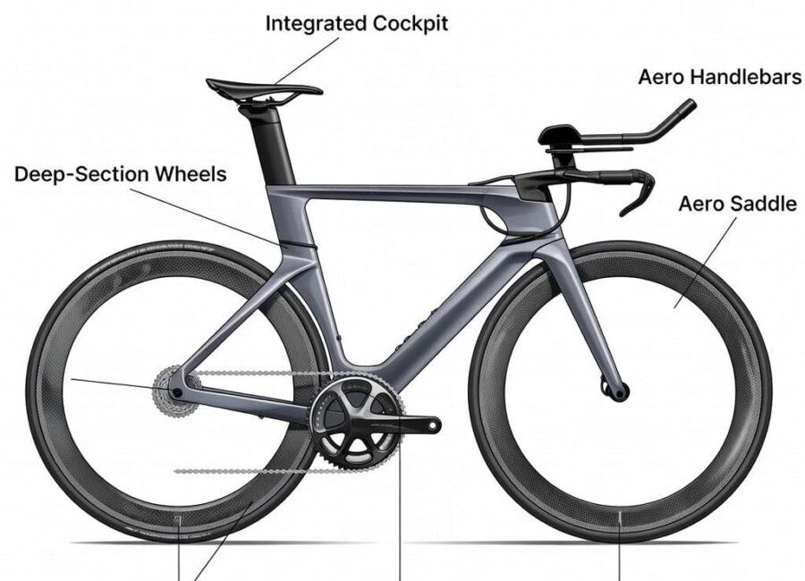 Mejora la aerodinámica en tu bicicleta de carretera con estos consejos