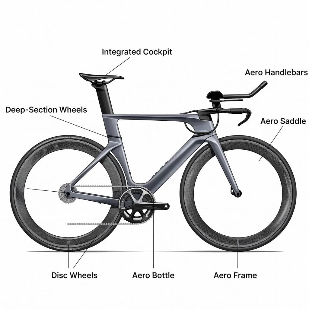 Mejora la aerodinámica en tu bicicleta de carretera con estos consejos