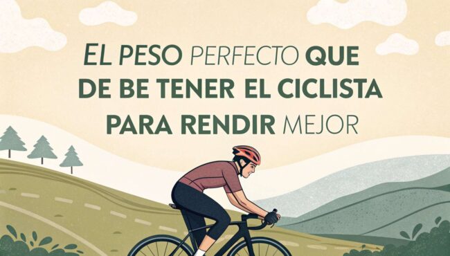 el peso perfecto que debe tener el ciclista para r