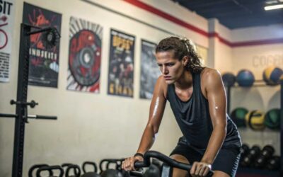 entrenamiendo de gym y bicicleta