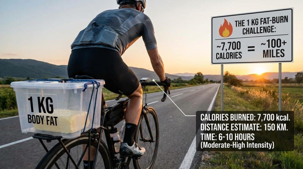 Cuánto trabajo tienes que hacer en bicicleta para bajar 1 kg