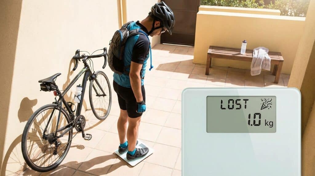 Cuánto trabajo tienes que hacer en bicicleta para bajar 1 kg