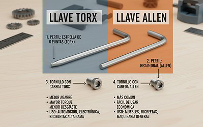 Llave Torx vs Llave Allen