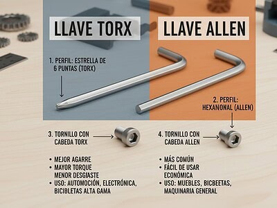 Llave Torx vs Llave Allen