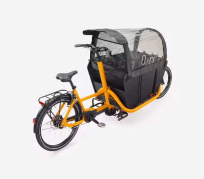 bicicleta de carga cargobike electrica familiar f900e amarillo