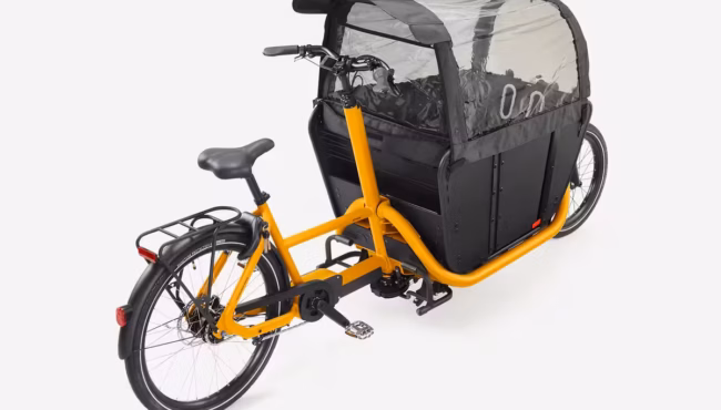 bicicleta de carga cargobike electrica familiar f900e amarillo