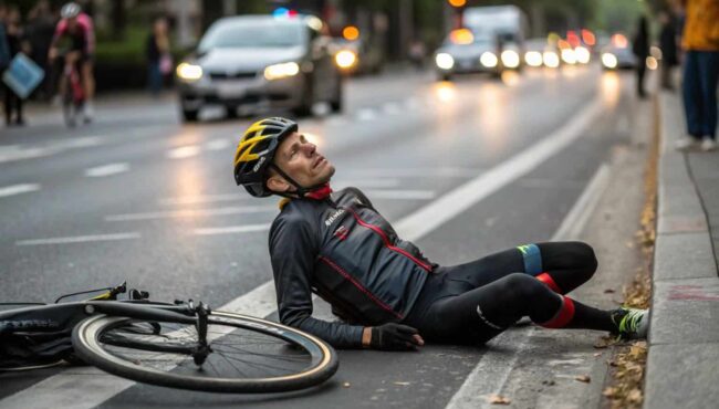 ciclista lesionado