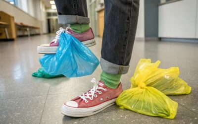poner bolsas de plastico en los pies