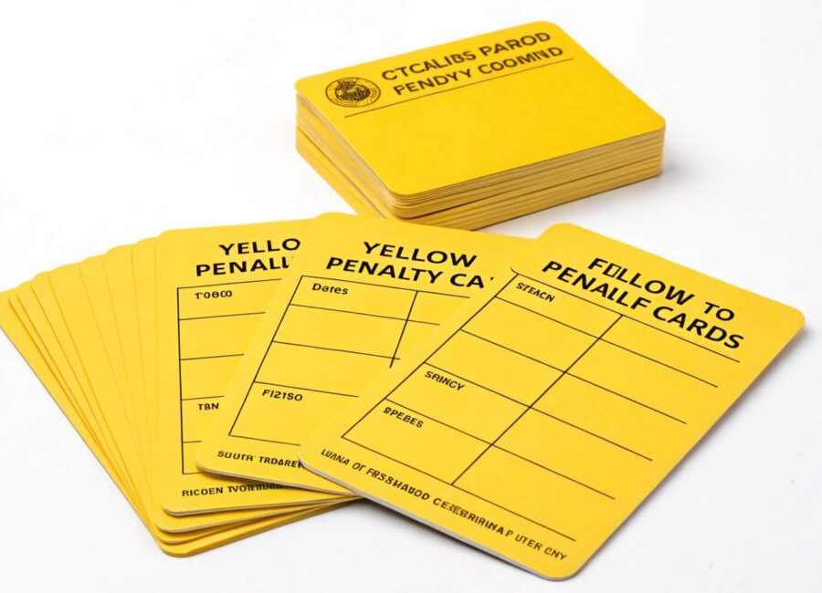 tarjetas de falta amarillas en el ciclismo