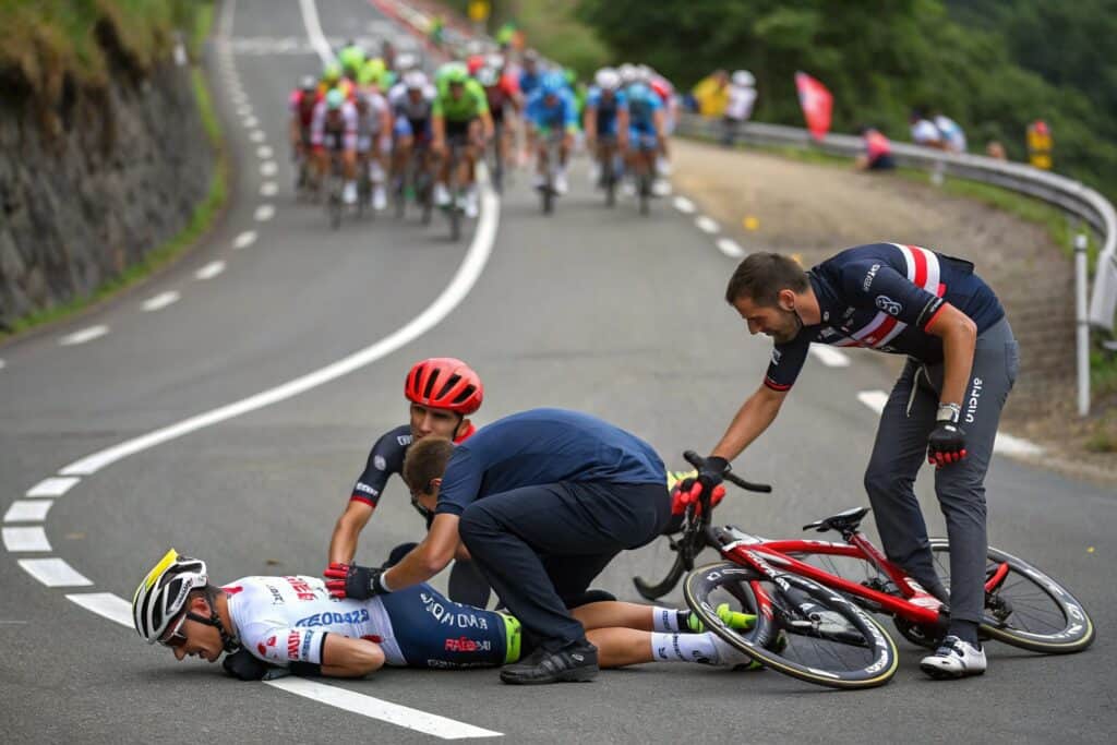 accidente carrera ciclista 1