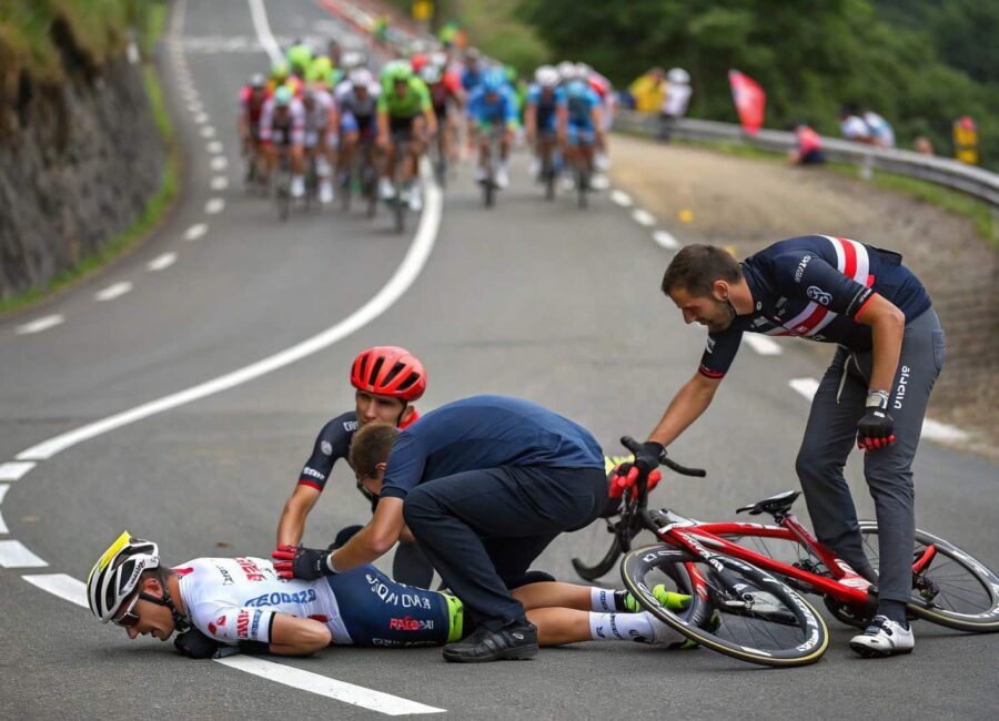 accidente carrera ciclista 1