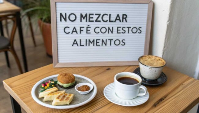 no mezclar caf con estos alimentos