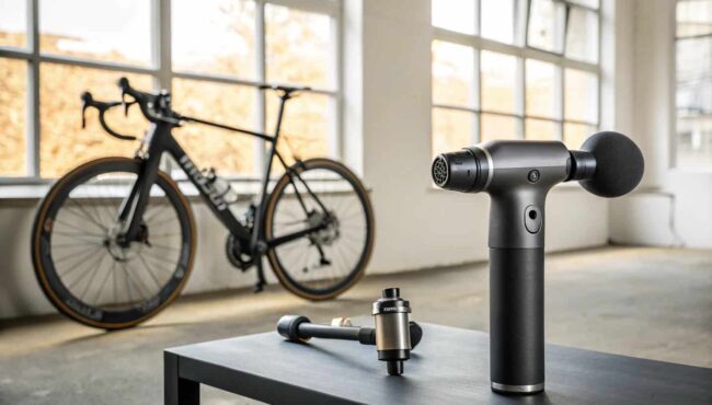 pistola masaje ciclismo