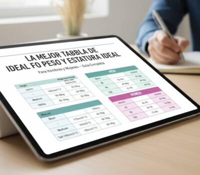 La mejor tabla de peso y estatura ideal para hombres y mujeres