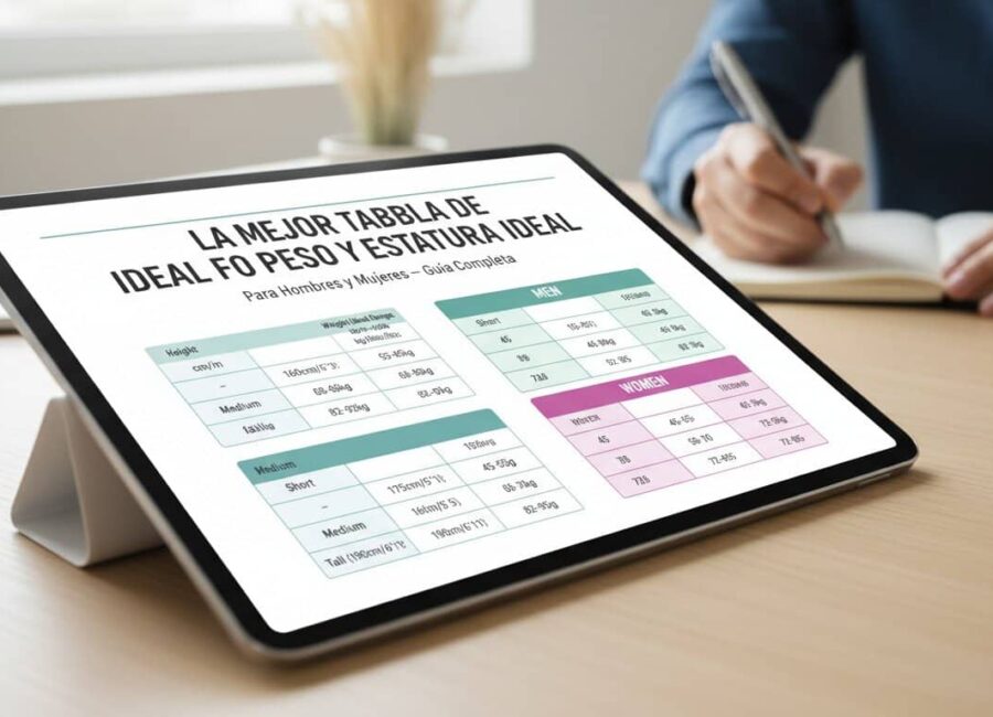 La mejor tabla de peso y estatura ideal para hombres y mujeres