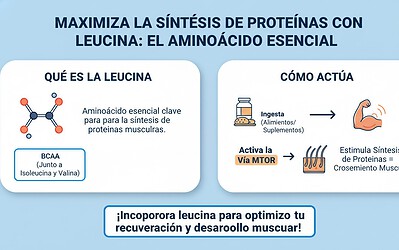 Maximiza la síntesis de proteínas con leucina: el aminoácido esencial