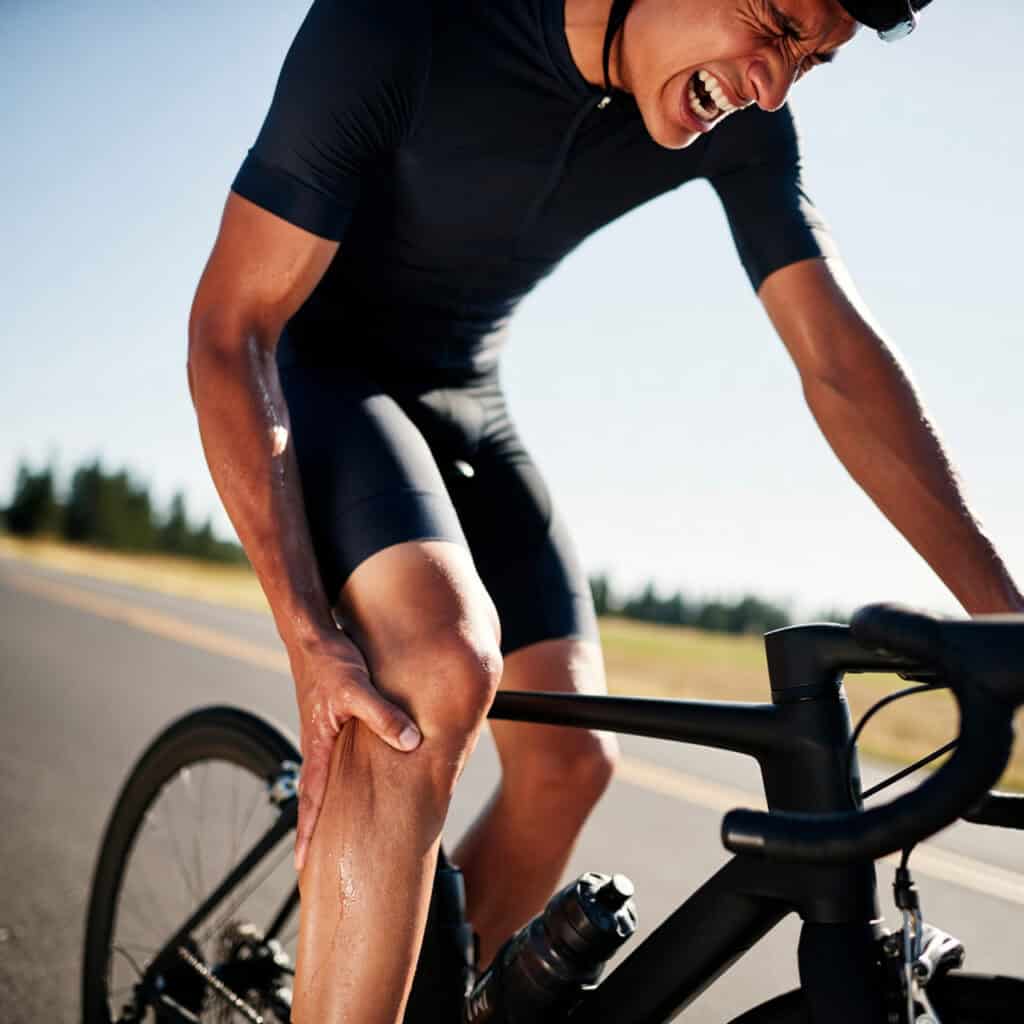 Dolor de gemelos en bicicleta