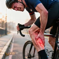 Dolor de gemelos en bicicleta