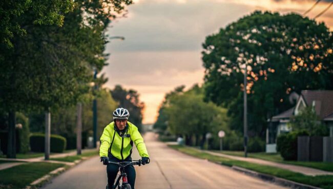 bajar en bicicleta