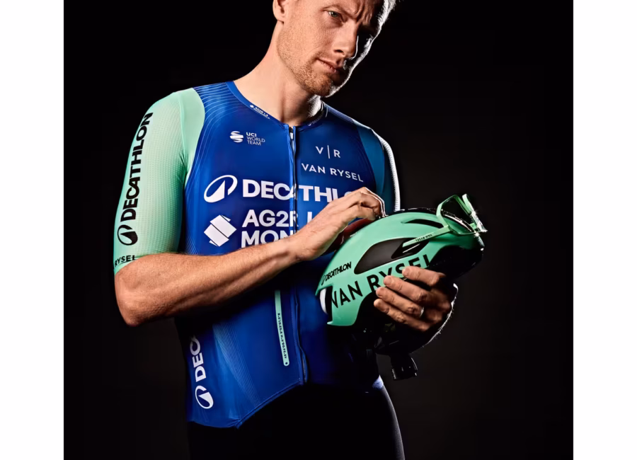 casco ciclismo carretera aero decathlon ag2r la mondiale rcr f mips team edition 3