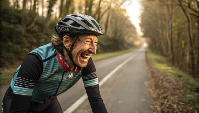 ciclista con caries en los dientes