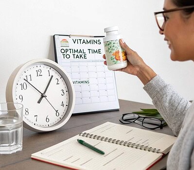 la mejor hora para tomar vitaminas