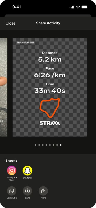 recorridos de Strava en Instagram