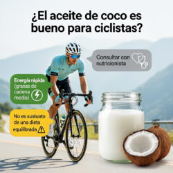El aceite de coco es bueno para ciclistas