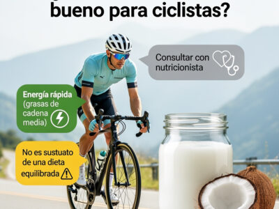 El aceite de coco es bueno para ciclistas