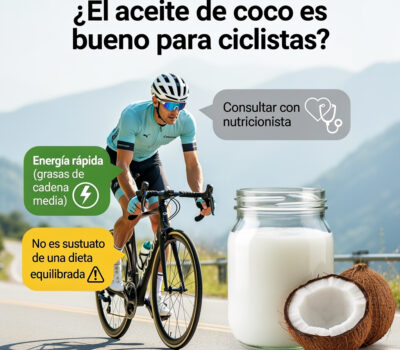 El aceite de coco es bueno para ciclistas