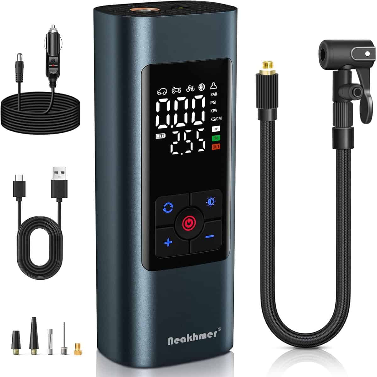 Hinchador Eléctrico Compresor 150 PSI con Batería 3600 mAh