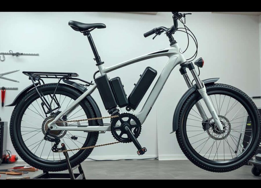 Bicicleta eléctrica limpia y bien mantenida para ilustrar el correcto mantenimiento de bicicleta eléctrica