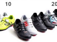 Coleccion de las mejores zapatillas de ciclismo de carretera 2025 dispuestas en fila mostrando