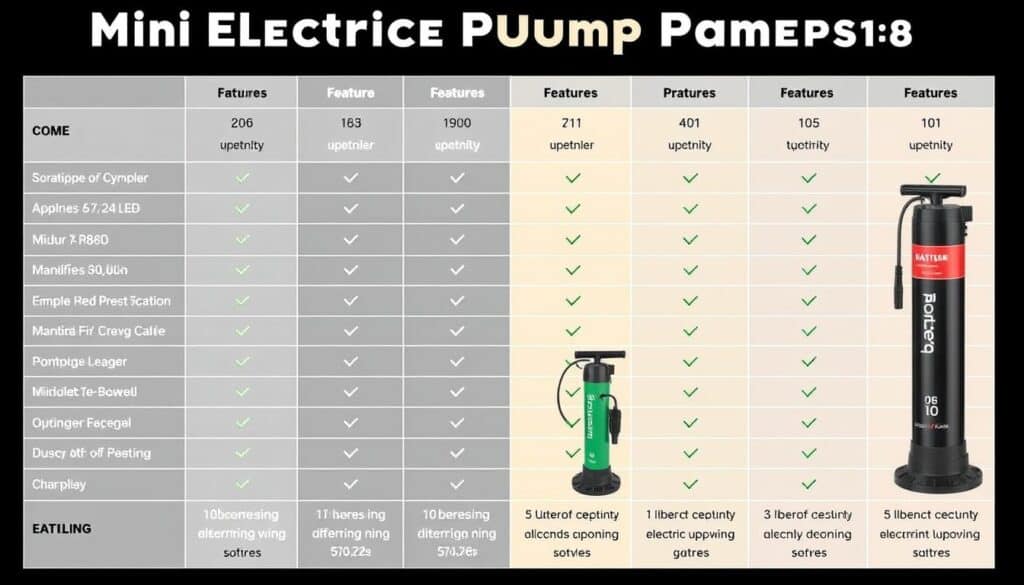 Comparativa visual de las 7 mejores mini bombas eléctricas para bicicleta de 2025