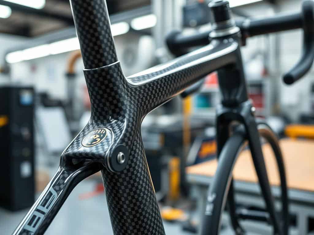 Cuadro de carbono de alta tecnología fabricado por marcas de bicicletas en España