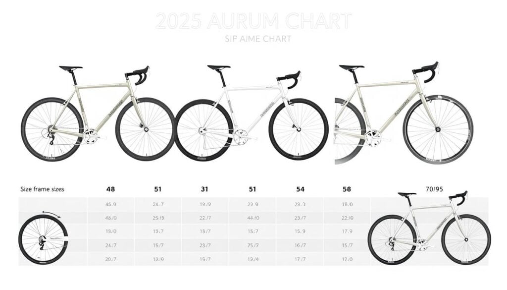 Guía de tallas para Bicicletas Aurum modelos 2025 Guía de tallas para Bicicletas Aurum modelos 2025