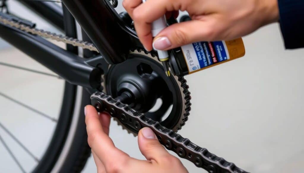 Limpieza y lubricación de la cadena de una bicicleta eléctrica