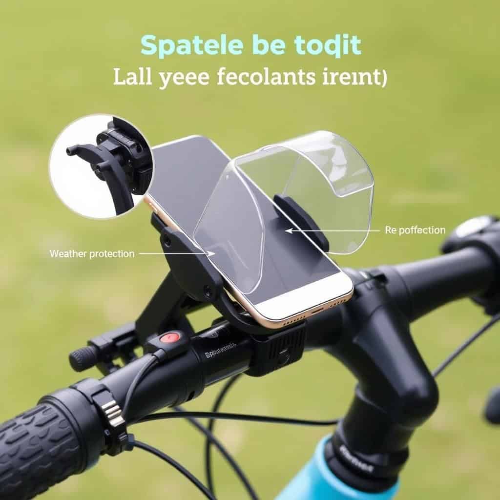 Soporte de móvil para bicicleta con protección Soporte de móvil para bicicleta con protección