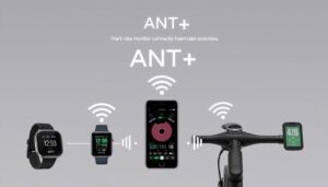 Tecnologia ANT en un pulsometro conectado a diferentes dispositivos deportivos