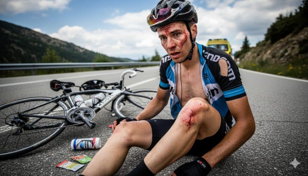 Como se debe curar a un ciclista después de una caída en bicicleta
