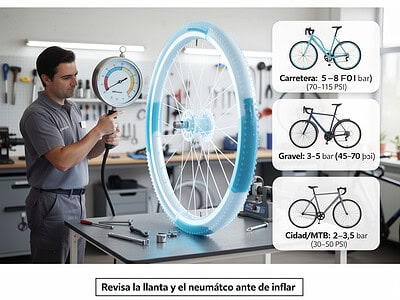 Cuánta presión se debe meter a las cámaras de TPU