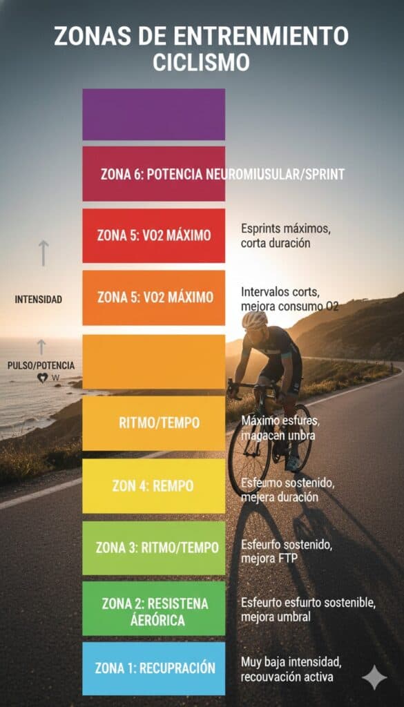 Zonas de entrenamiento en ciclismo