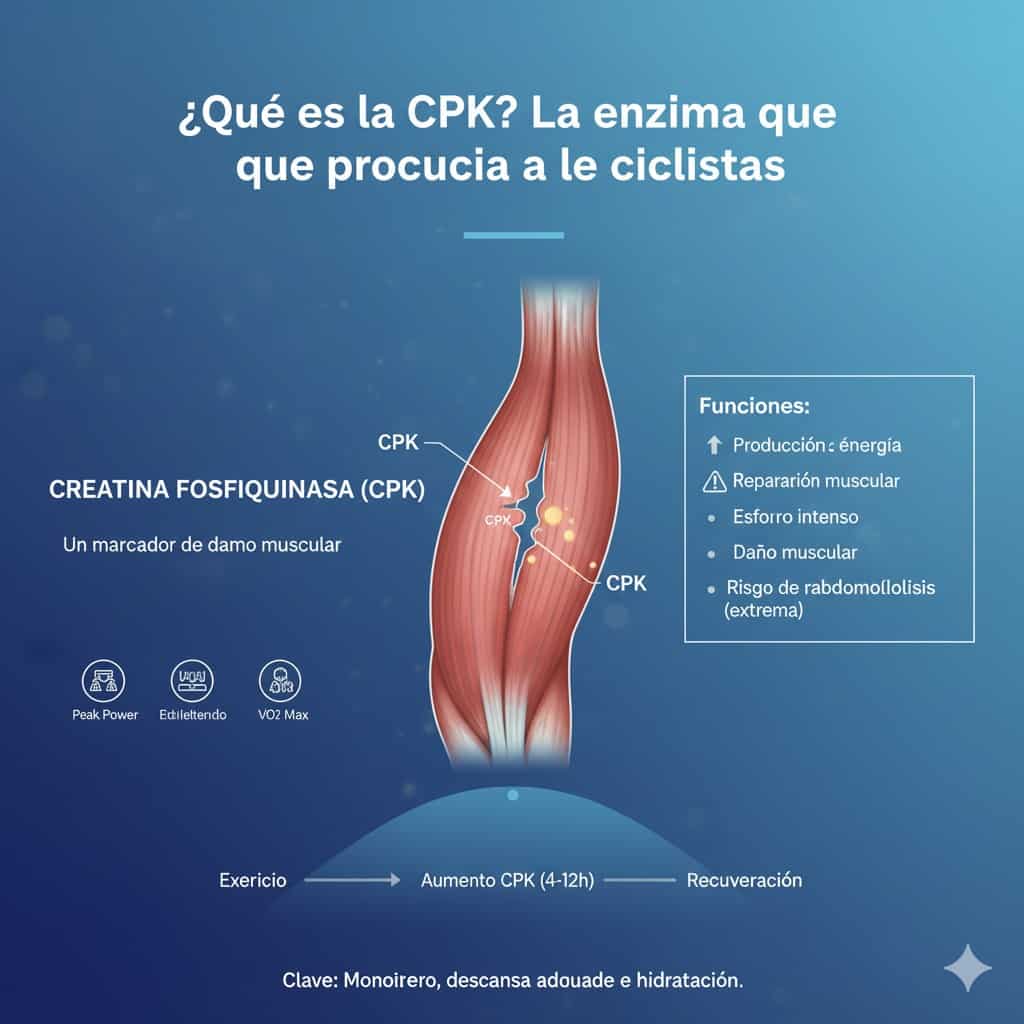 ¿Qué es la CPK? La enzima que preocupa a los ciclistas